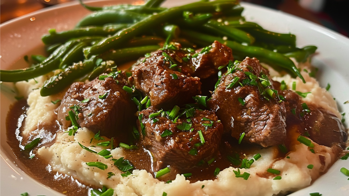 Beef Tips: keto recipe with 4g net carbs
