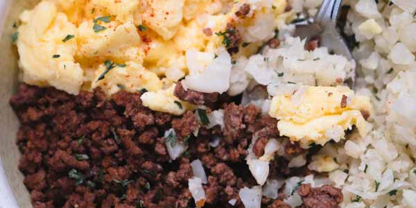 Keto Breakfast Burrito Bowl - Lazy Keto App