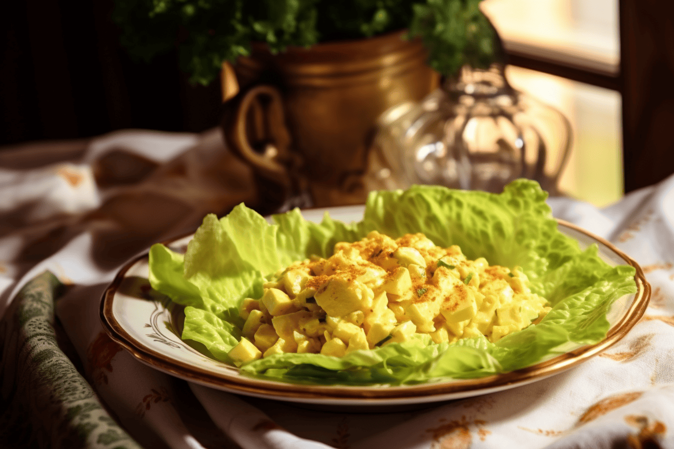 Caesar Egg Salad Romaine Wraps