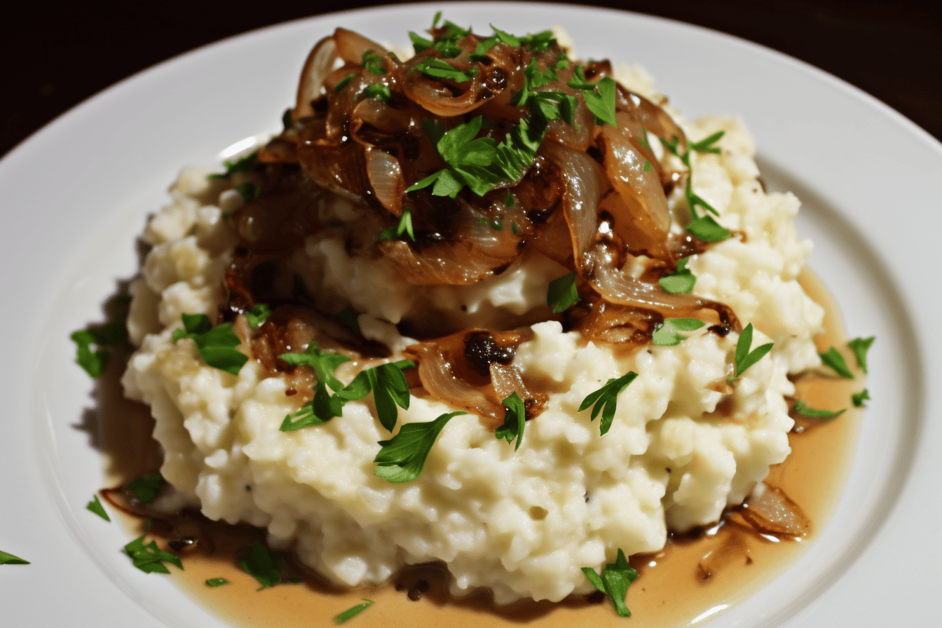 Caramelized Onion and Horseradish Mash