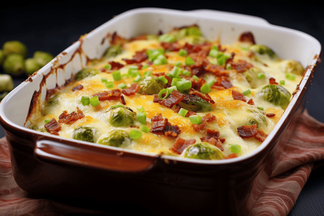 Keto Cheesy Bacon Brussels Sprouts Bake Lazy Keto Application