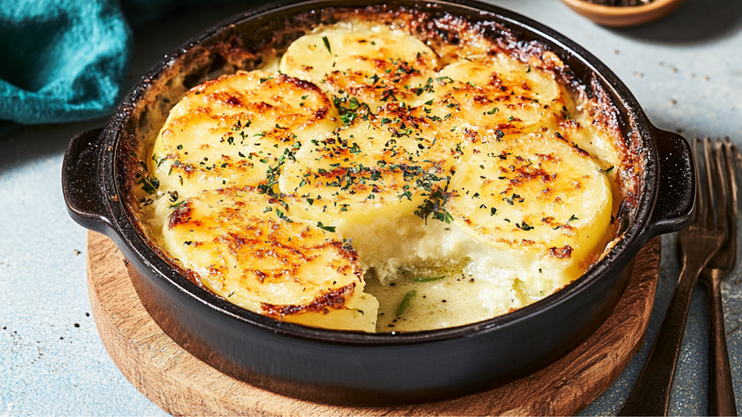 Cheesy Daikon "Potato" Gratin: keto recipe with 4g net carbs