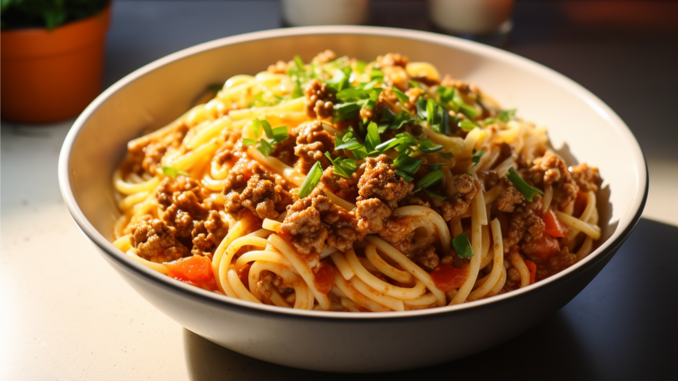 Cheesy Hamburger Helper: keto recipe with 4.3g net carbs
