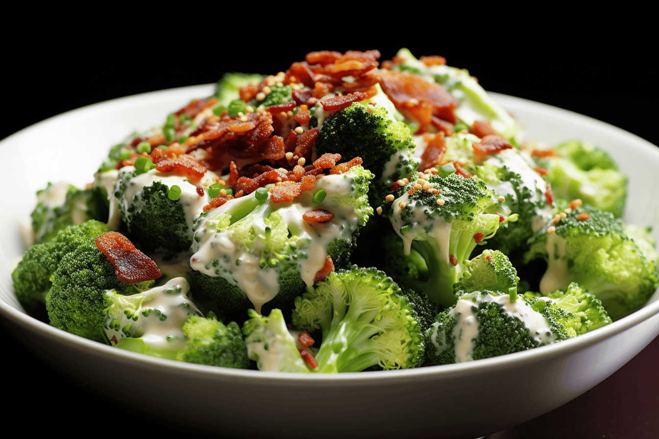 Keto Creamy Broccoli Salad With Bacon - Lazy Keto App