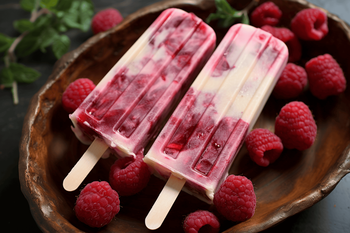 Keto Dairy Free Raspberry & Cream Popsicles - Lazy Keto App