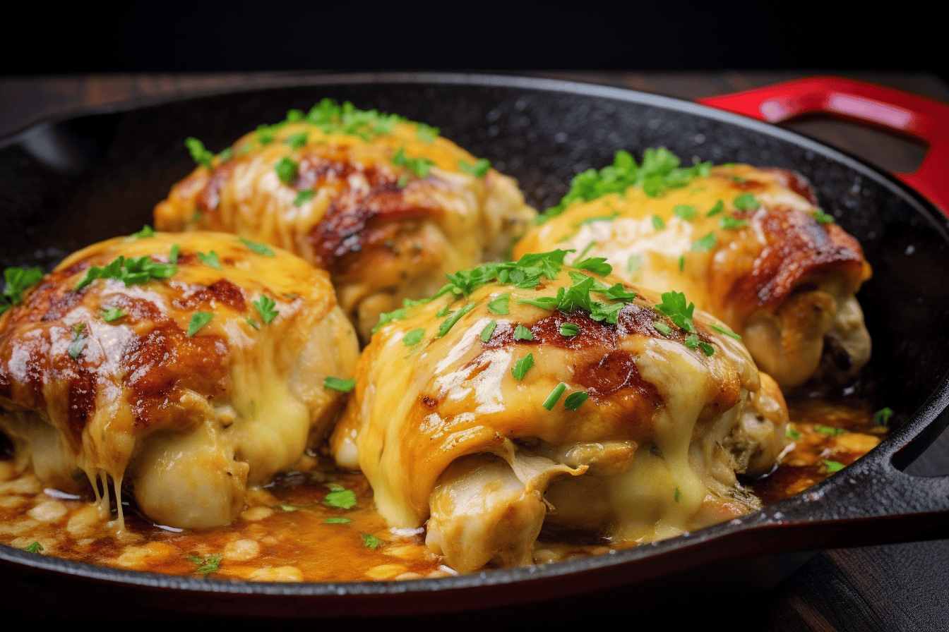 French Onion Stuffed Chicken: keto recipe with 9.3g net carbs