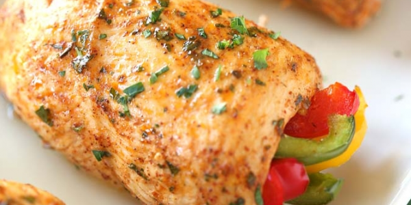 Grilled Chicken Fajita Rollups