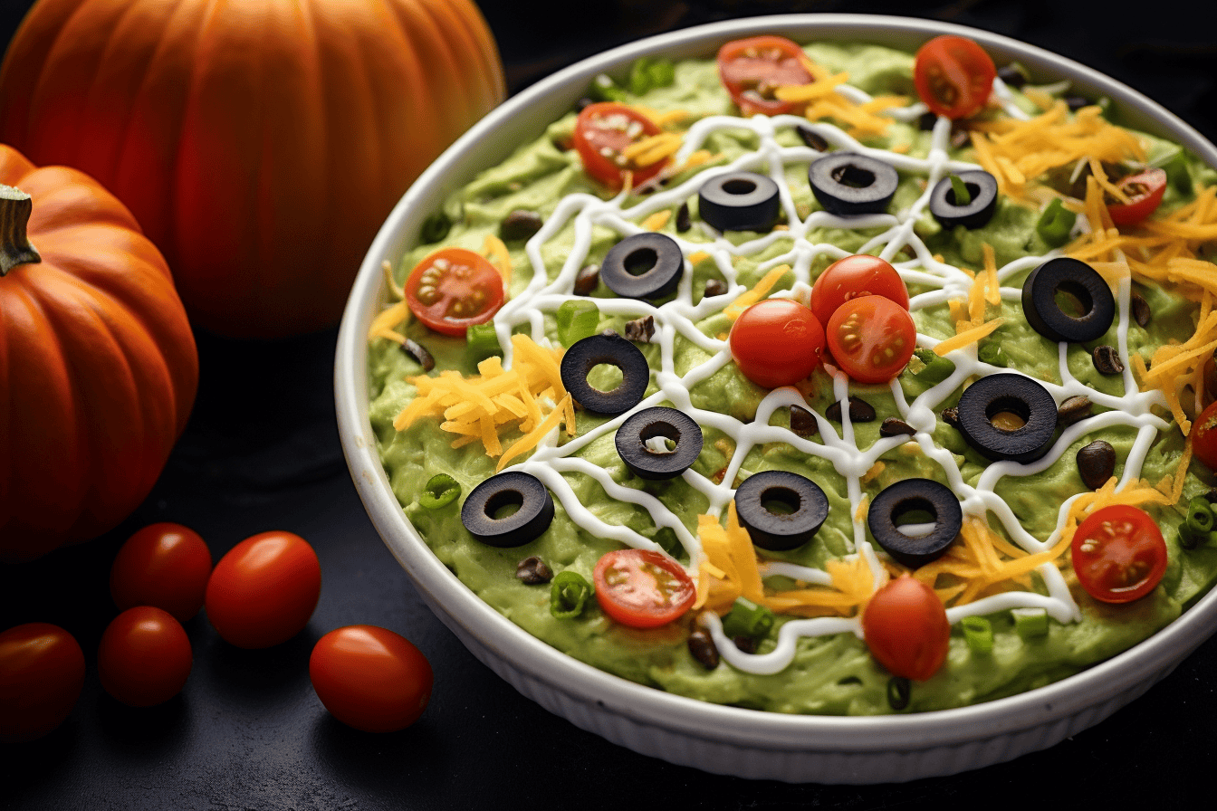 Keto Halloween Spider Web Dip - Lazy Keto App