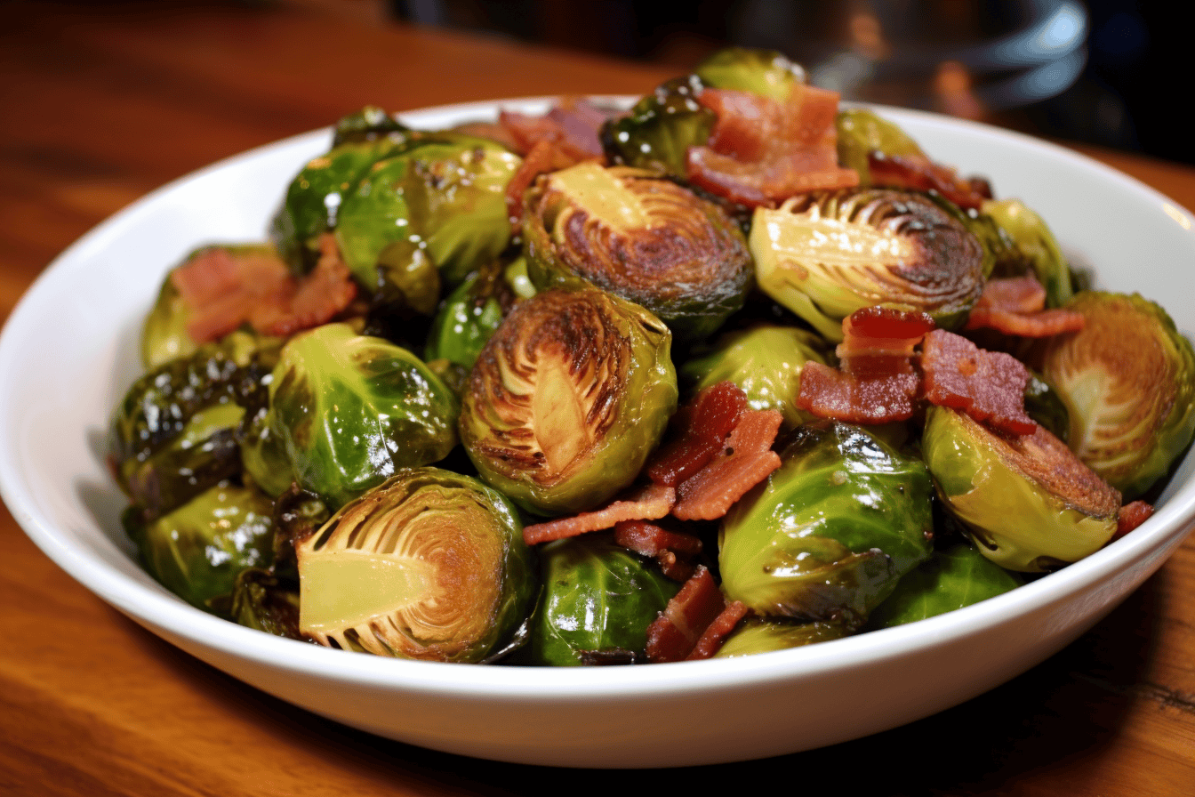 Keto Roasted Brussels Sprouts with Maple Bacon - Lazy Keto App